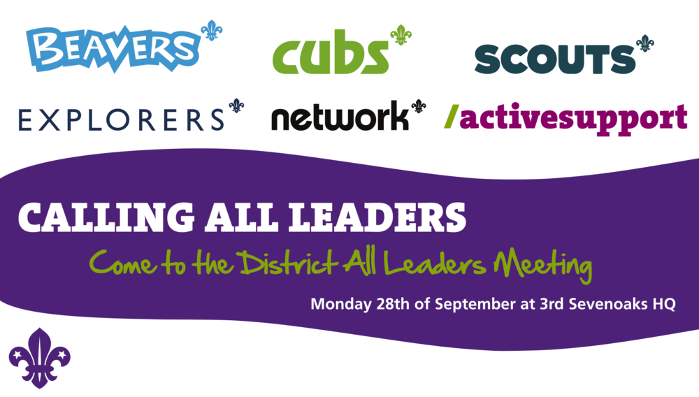District All Leaders Meeting Sept 28th POSTPONED