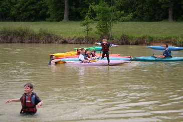 Cubs kayaking