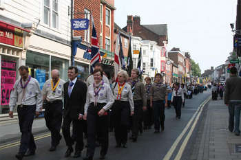 Scouts Parade through Sevenoaks Highstreet